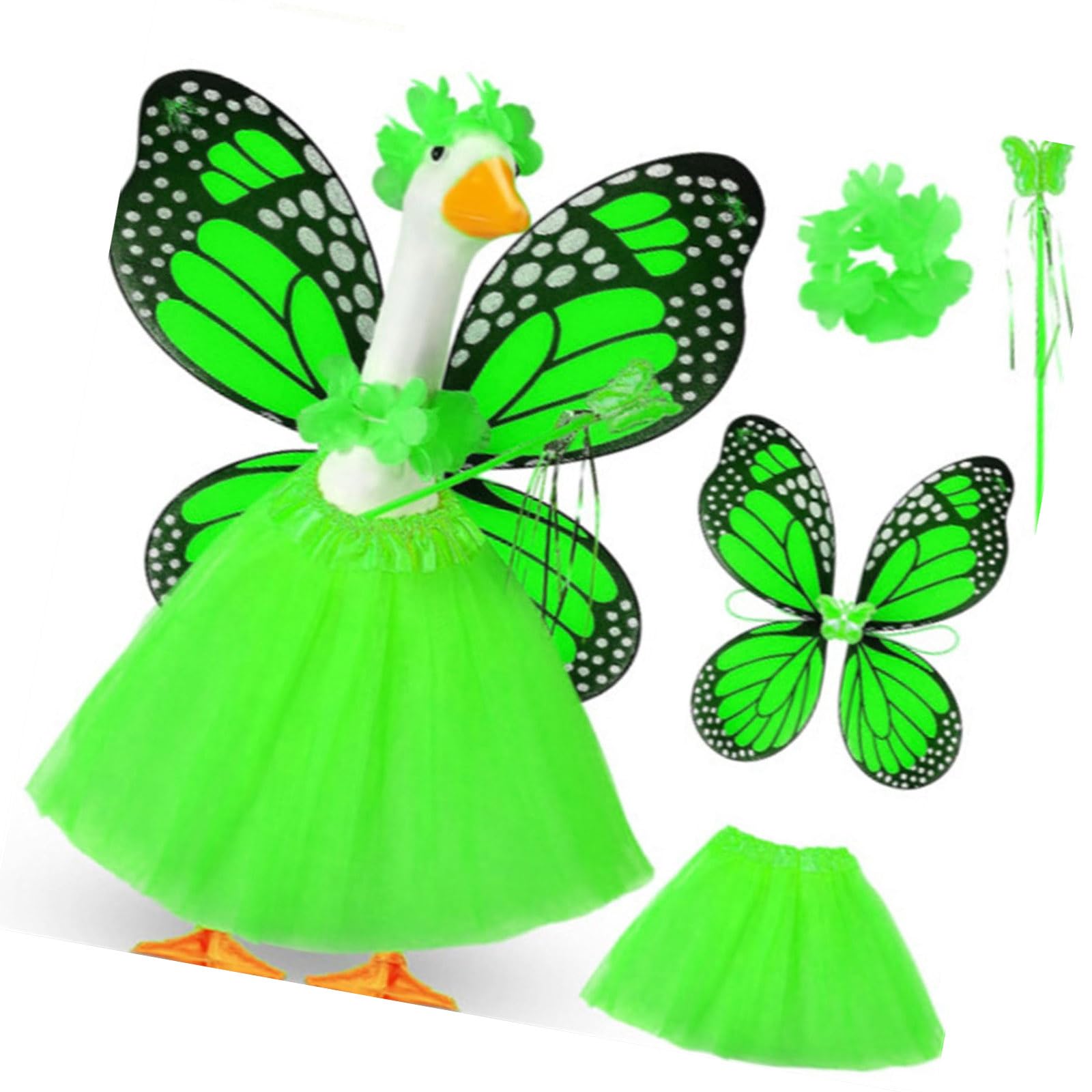 Hsioluted Butterfly Themed Geese Attire for Entryway Porch Geese Outfit for Kids Birthday and Holiday Decoration Fantasy Hallway Decoration