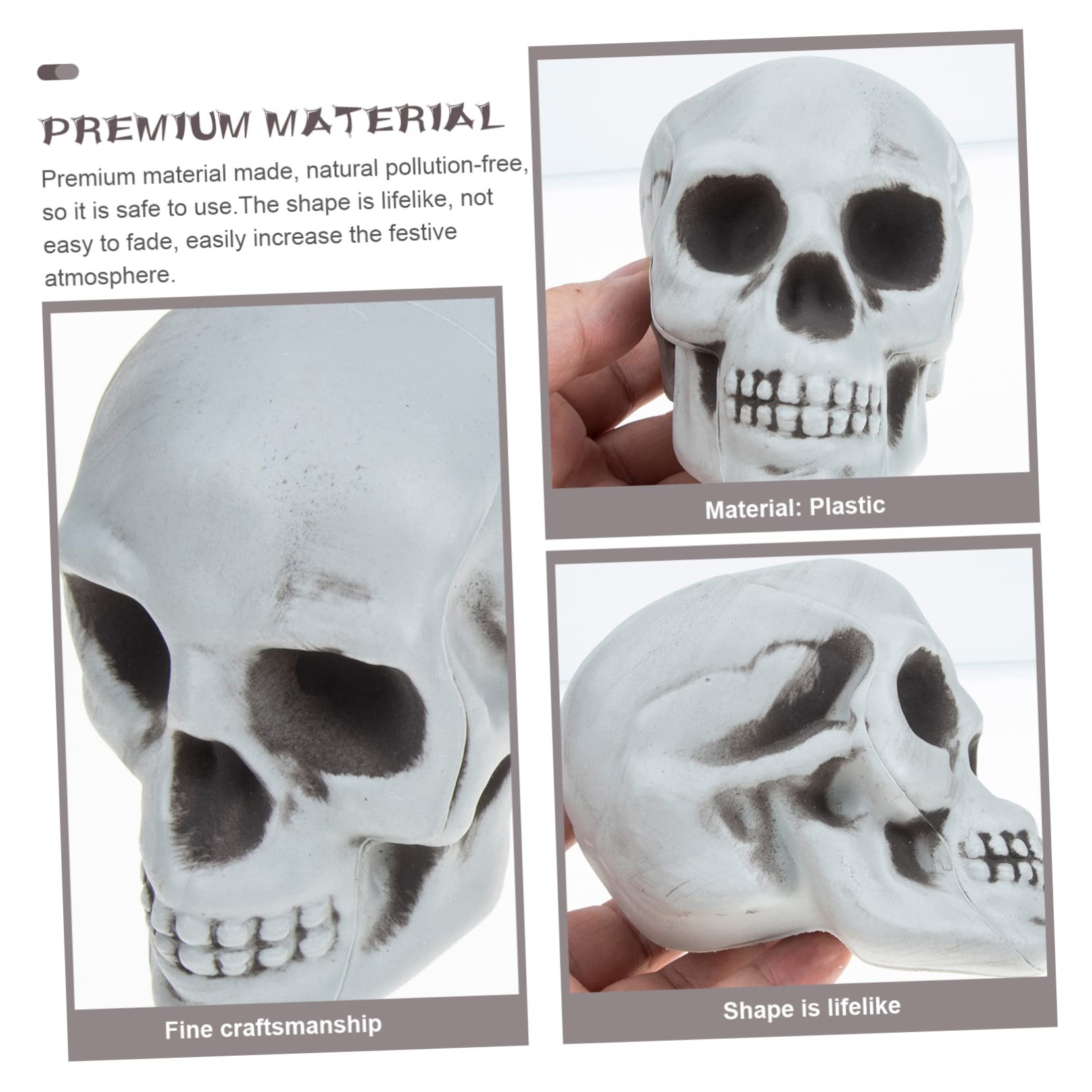 TOPBATHY 32 Piezas Esqueleto De Halloween Decoración De Estatua De Esqueleto Cráneo Divertido Esqueleto Estatuilla Estatua Accesorios De Calavera De Miedo Calaveras Falsas El Plastico