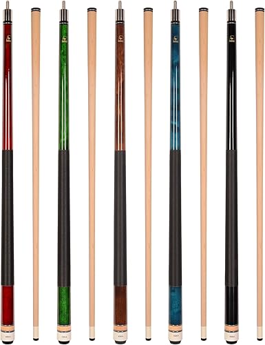 Juego de palos de billar Aska L2, arce canadiense Hard Rock de 58 pulgadas, junta de 516 x 18, punta dura de 0.512in, pesas mixtas