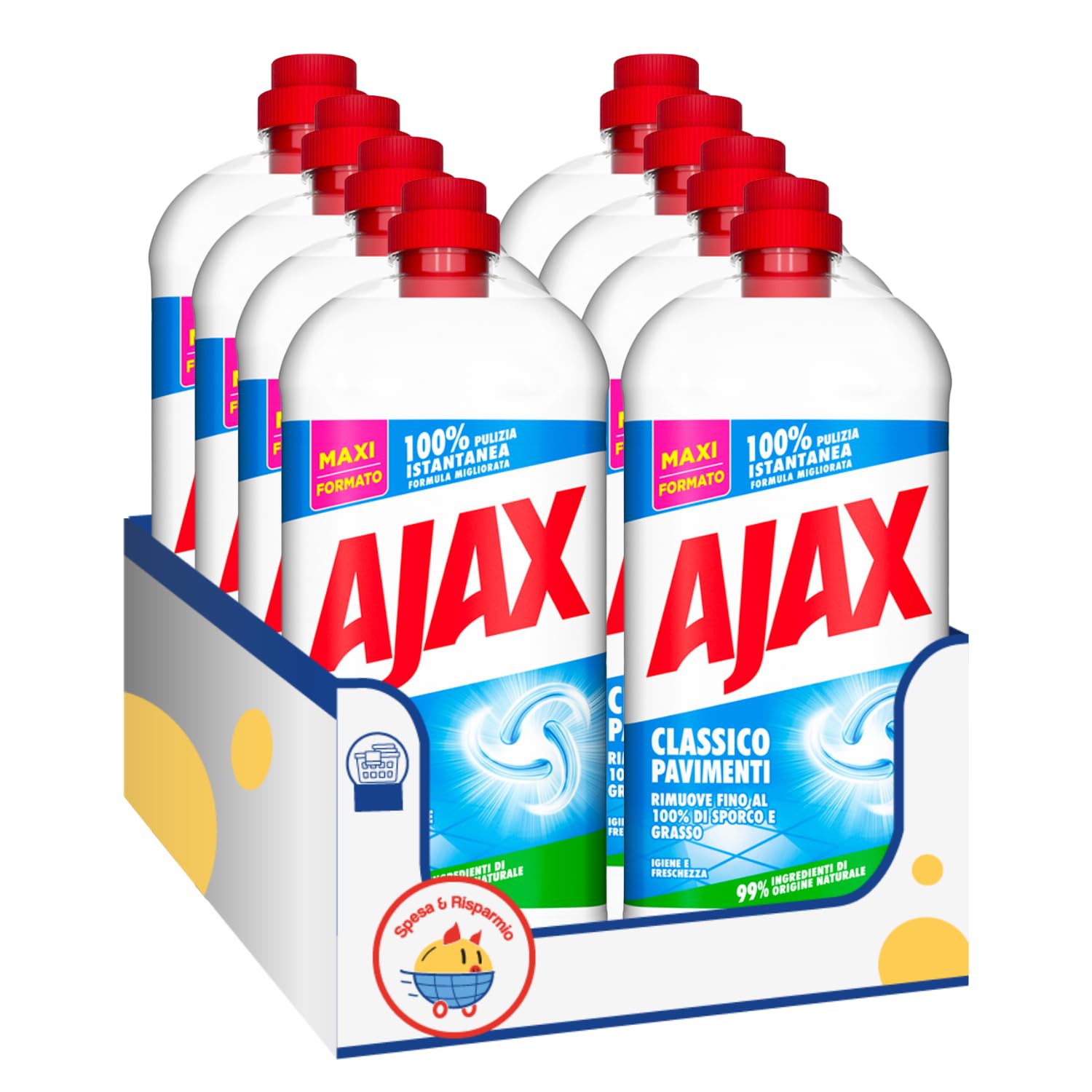 Detergente Pavimenti Maxi Formato – 1,25L – Variazioni 4/8/12 Pezzi (8)