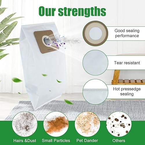 Miniatura 4 de Paquete de 12 bolsas de vacío HEPA tipo A para Simplicity S20EZM, para la serie 50006000 y Riccar R Series, para aspiradoras verticales serie