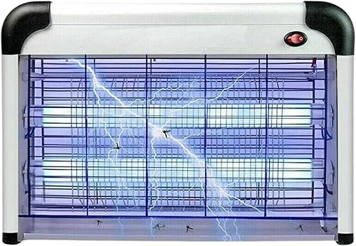 Bug Zapper - Lámpara de mosquitos e insectos para interiores y exteriores con burbujas LED UV y cajón para recoger insectos, trampa eléctrica de 20