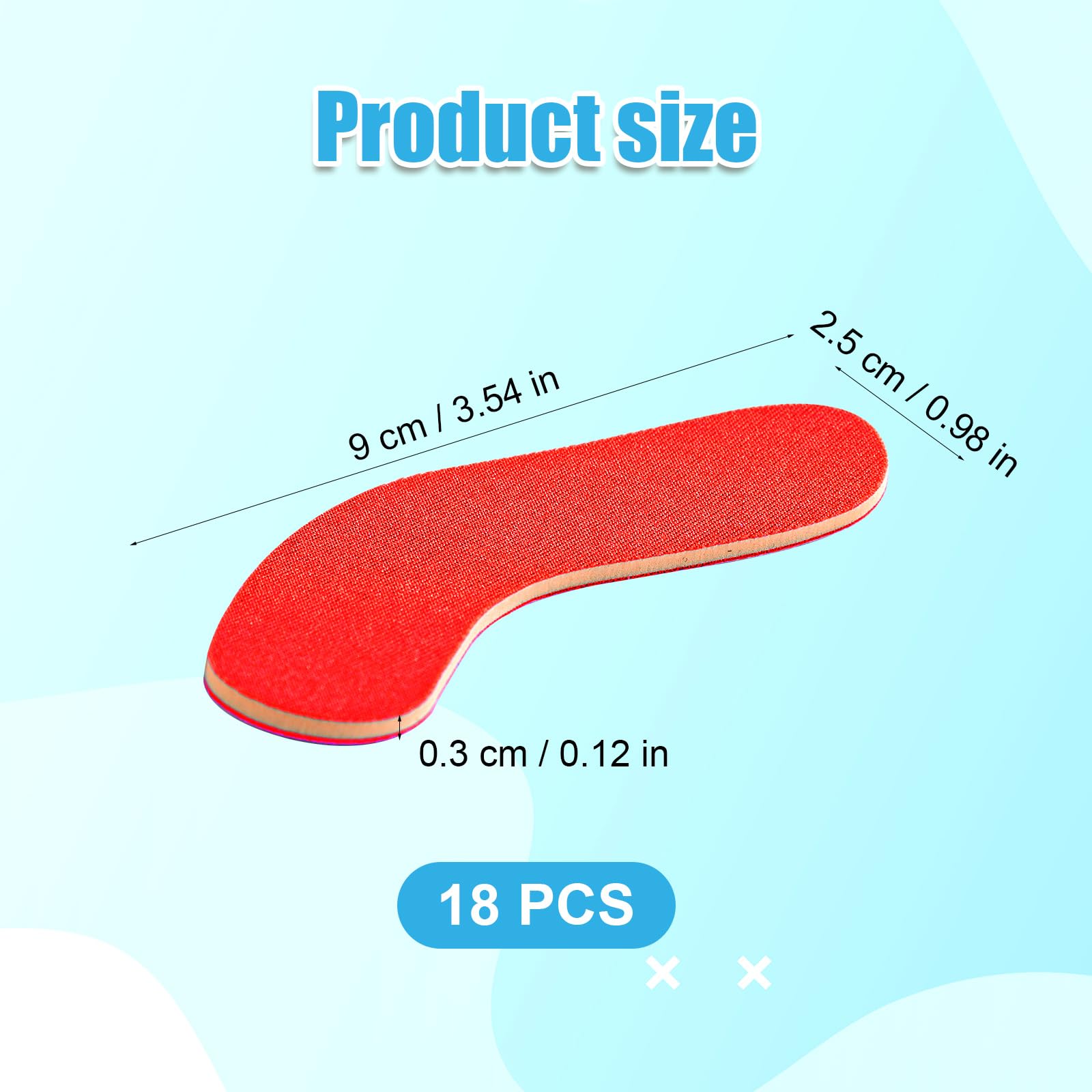 lasuroa 18 Piezas Ski & Snowboard Boots Fitting Pads, 9 x 2,5 x 0,3 cm Almohadillas de Espuma para Botas de Esquí Suaves Forros de Relleno de Espuma Autoadhesivos para Botas de Snowboard