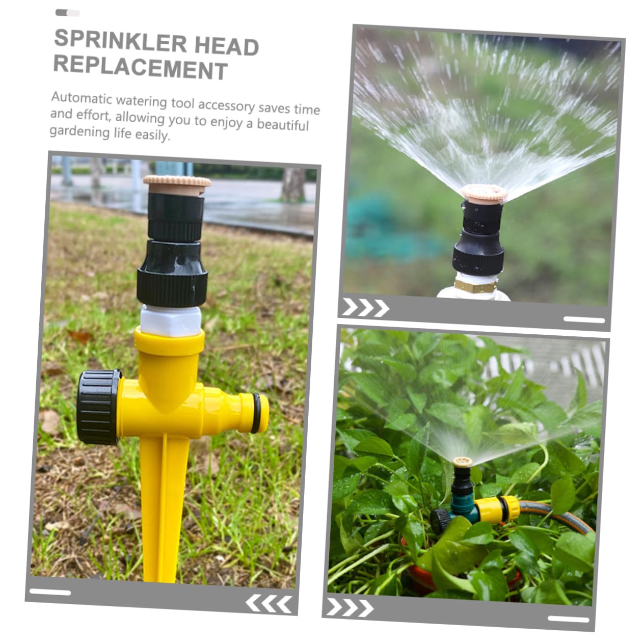 NULYLU 2pcs Precision Arc Sprinkler Nozzle Plastic Agriculture Nozzle for Watering 360-degree Adjustable Sprinkler Head Replacement