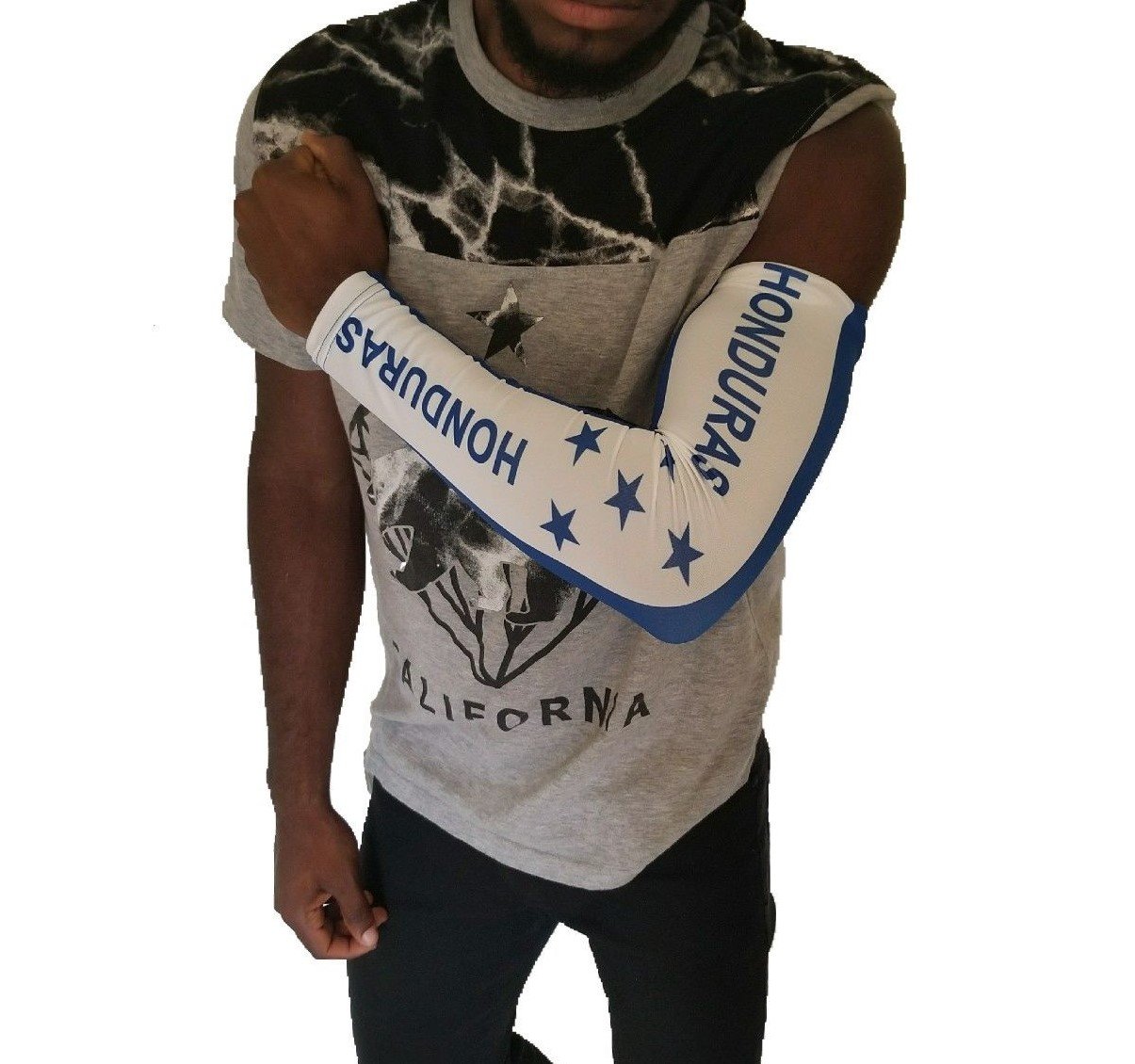 BUNFIREs Honduras Hondurian Arm or Calf Sleeve Medium Size 1 Sleeve for Men Women Sunblock Cooler Protective Sports