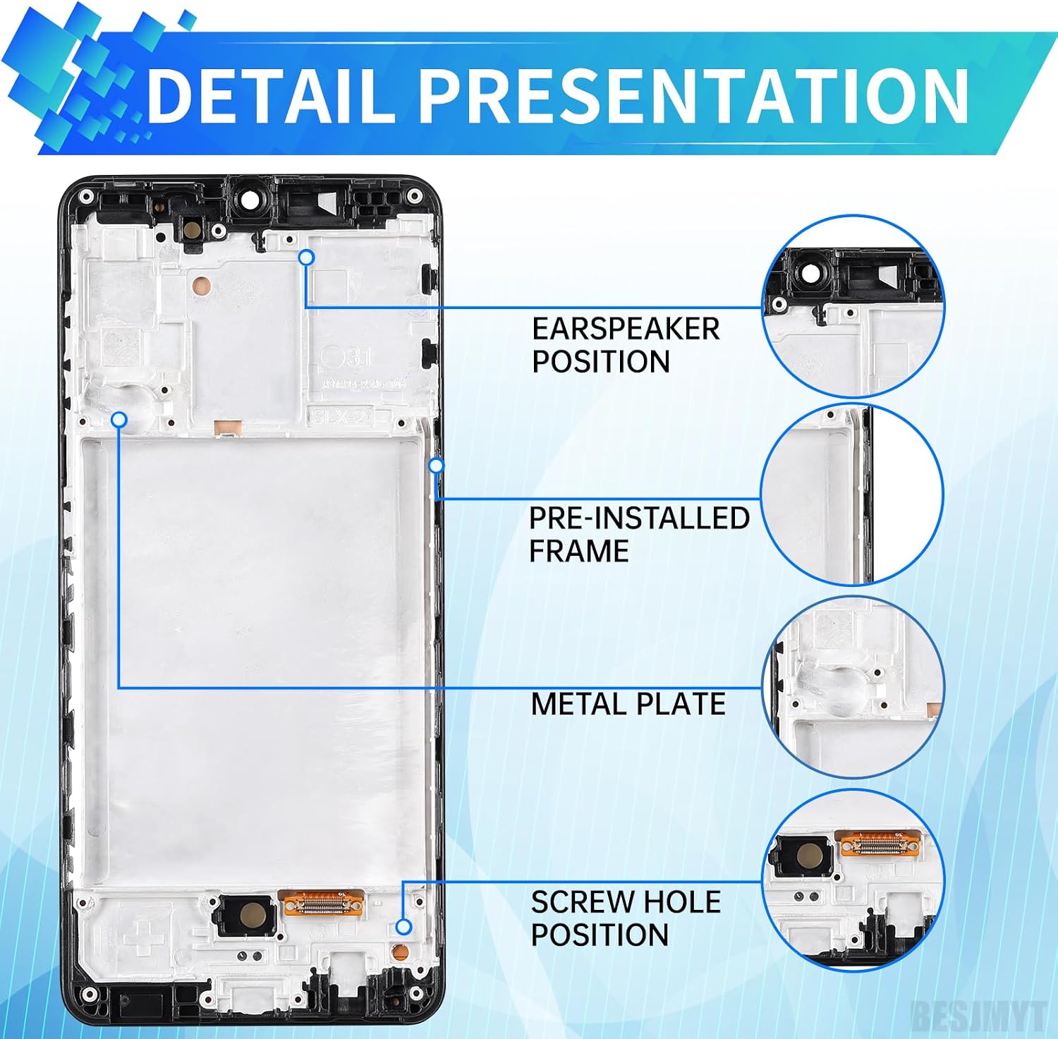 for Samsung Galaxy A31 AMOLED Screen Replacement with Frame OLED Display Touch Digitizer Full Assembly Fix Glass with Repair Tools Kit SM-A315F (A315F/DS A315G/DS)
