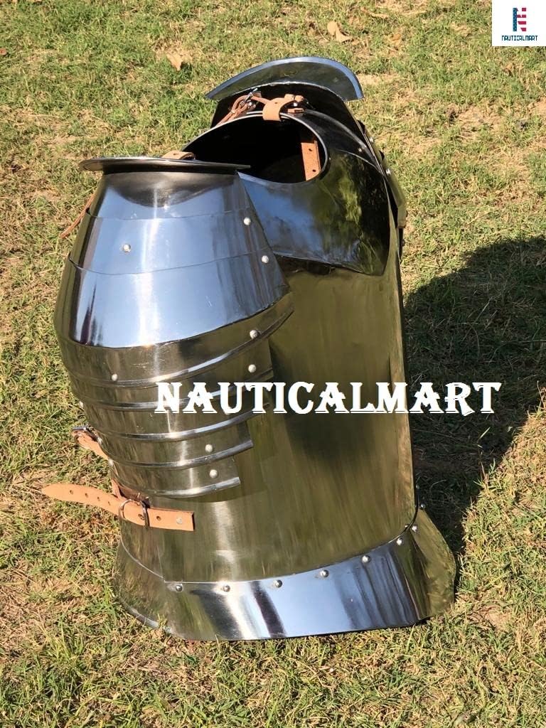 Medieval Times Shoulder Guard Steel Breastplate Fantasy Half Armour Costume