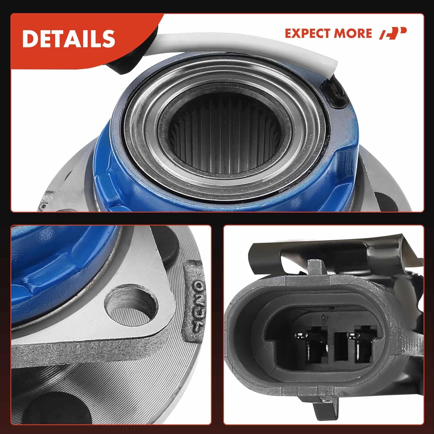 A-Premium 2 x Front Wheel Bearing and Hub Assembly with ABS & 5-Lug Compatible with Buick Century Lesabre Riviera & Cadillac Allante DeVille Eldorado Seville & Chevrolet Lumina APV