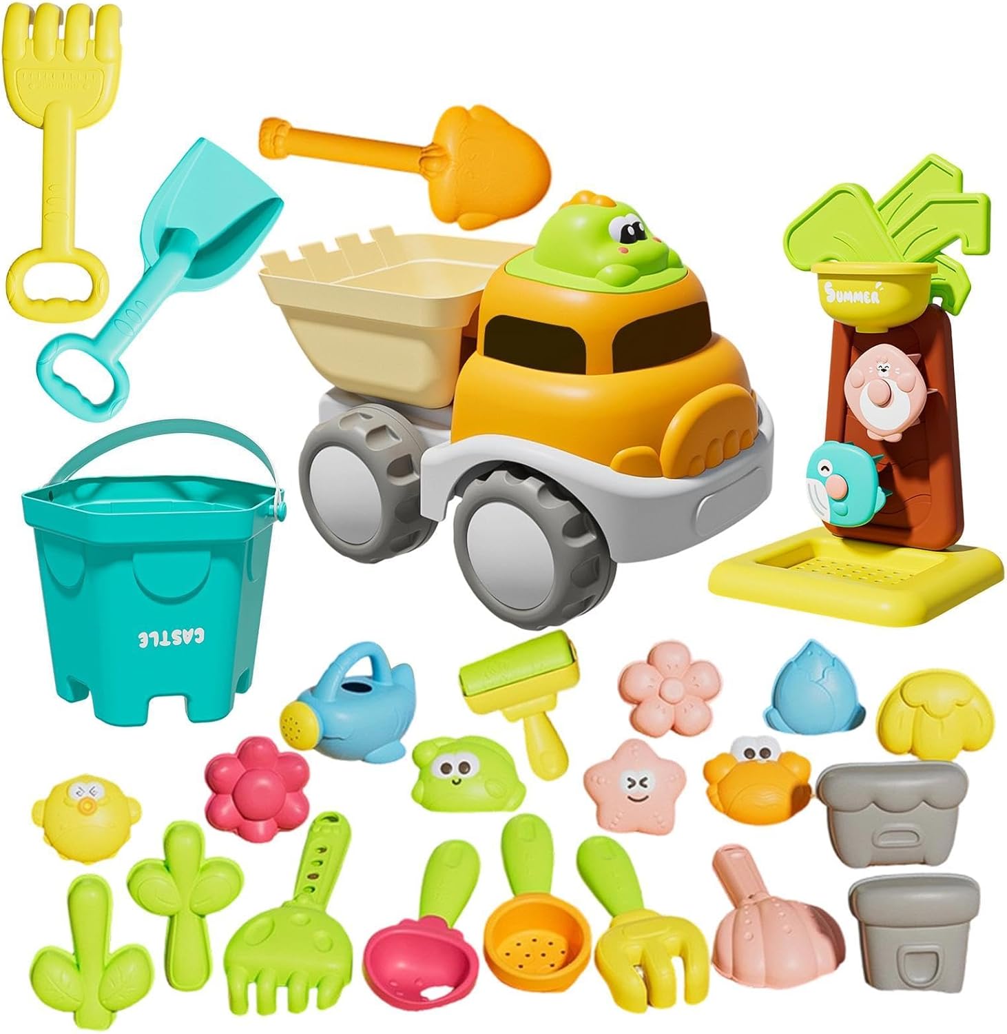 Beach Toy Set, 25 Piece Fun Sand Digging Exploration Tool Kit Kids Outdoor Water Play Toys Set Feature, for Family Beach Swimming Pool Diving Lake Summer Vacation Travel Outdoor Activity Use