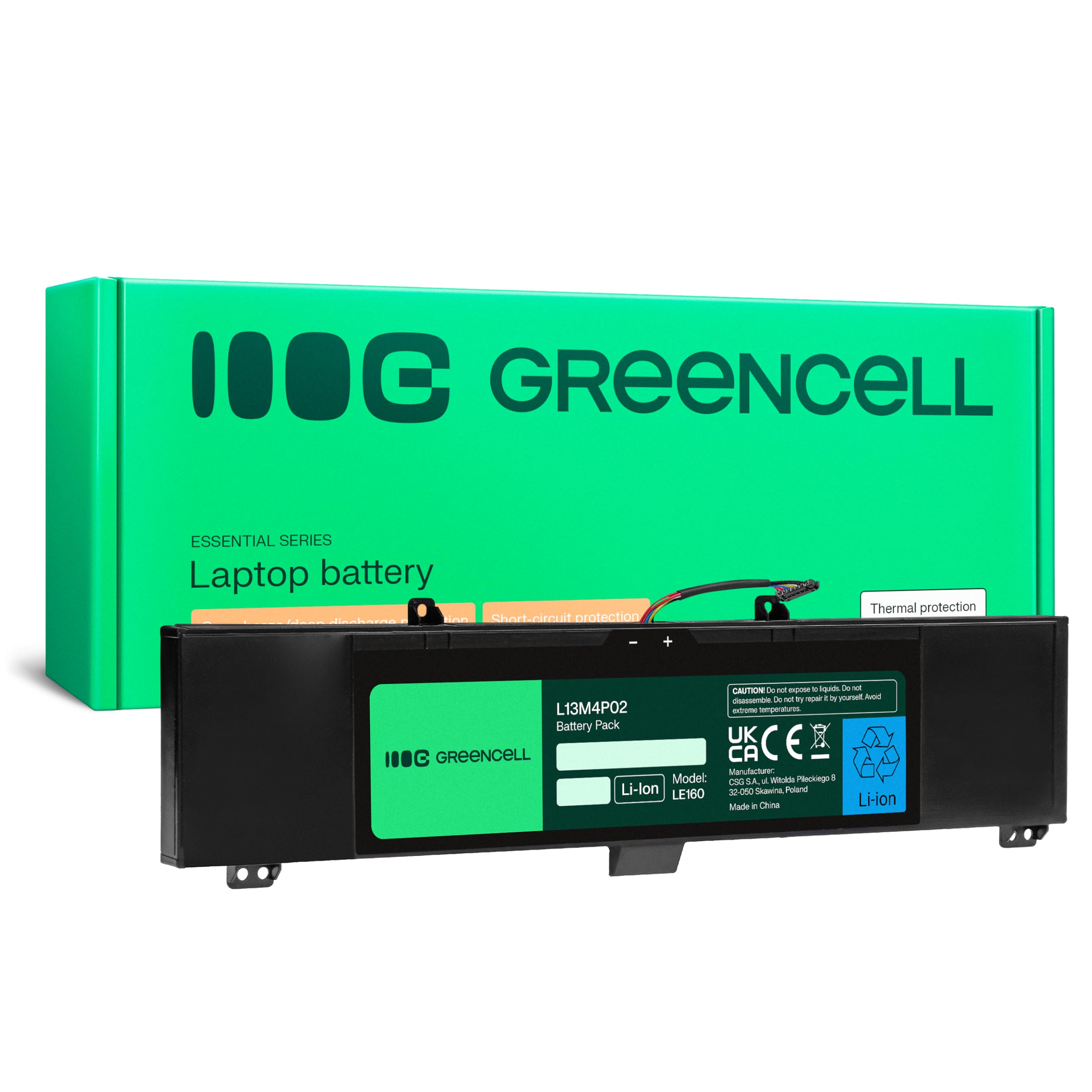 Green Cell Bateria L13M4P02 L13L4P02 L13N4P02 do Laptopa Lenovo Y50 Y50-70 Y70 Y70-70 (6400mAh 7.4V)