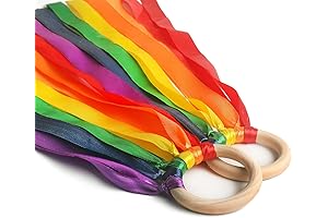 Montessori Sensory Toys Rainbow Color Ribbon Hand Kite