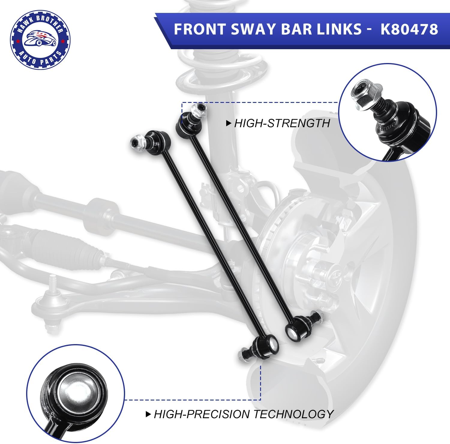 Control Arms, 6 Pcs Front Lower Ball Joint Stabilizer Links Suspension Kit Replacement for Volkswagen Jetta Golf EOS GTI Rabbit Audi A3
