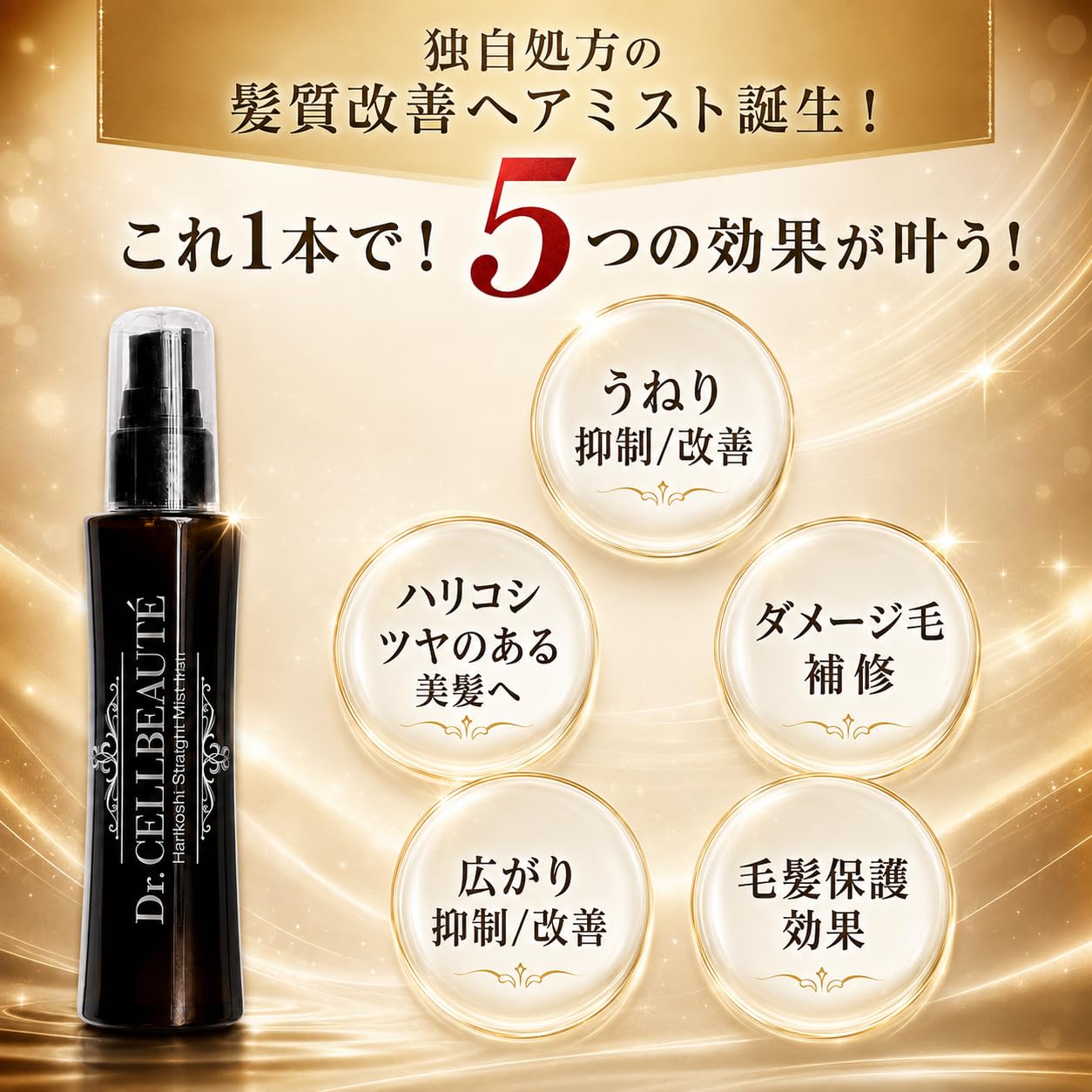 Dr. CELLBEAUTE ハリコシストレートミストアイロン 2本セット Amazon | ヘアミスト 洗い流さないトリートメント 酸熱トリートメント
