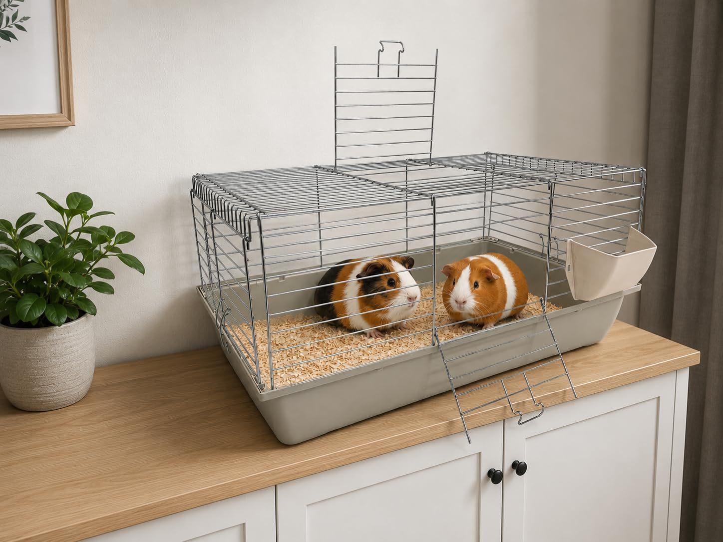 0,80 m Neues Modell Hasenkäfig Nagerkäfig Kaninchenkäfig Käfig Stall Meerschweinchen schwarz