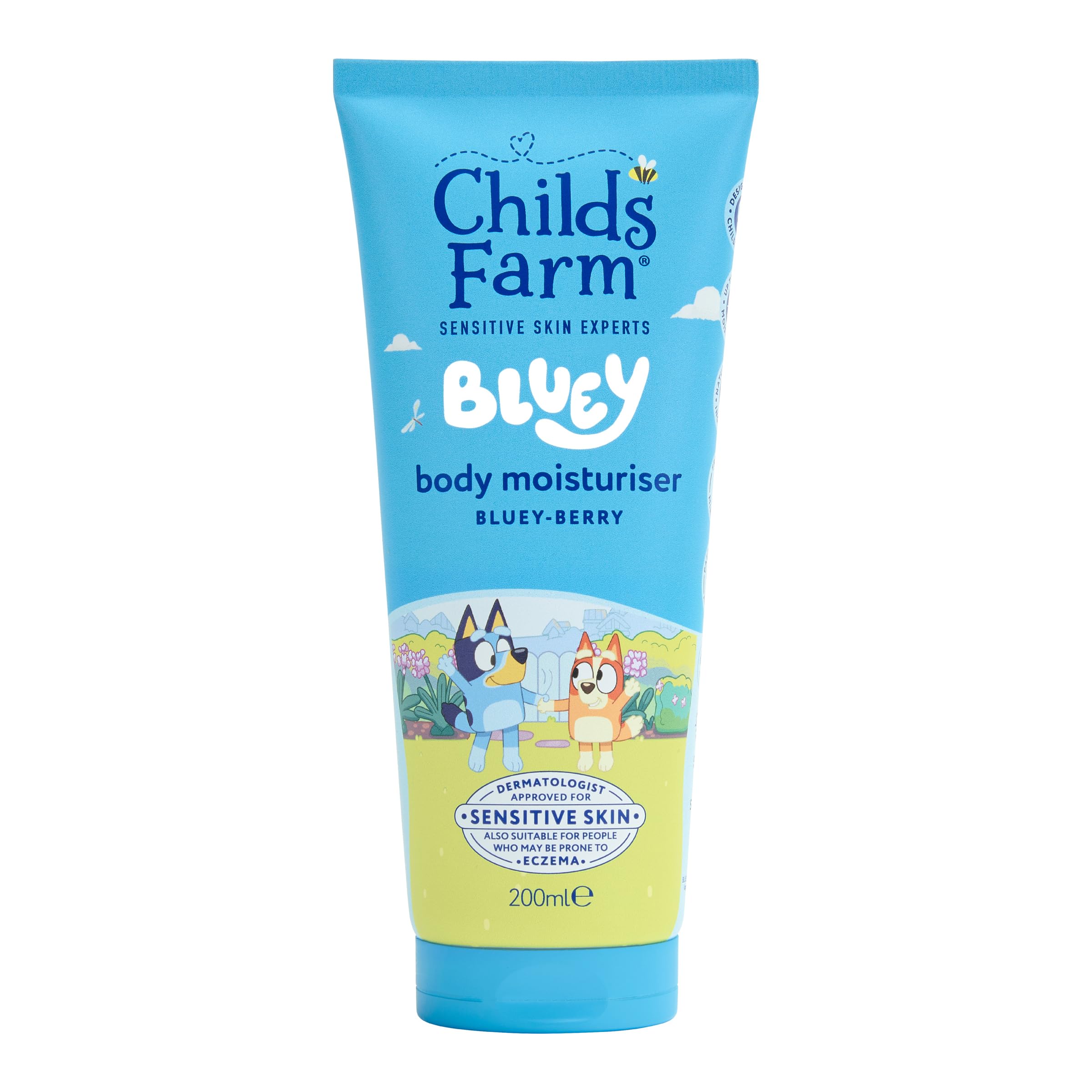 Childs Farm Kids Bluey Moisturiser, Bluey-Berry | Soothing, Moisturising & Hydrating | Suitable for Dry, Sensitive Skin, 200ml