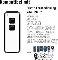 RUIZHI 433.92 MHz Távirányító Garázskapu Nyitóhoz, 2 Darabos Csomag Novotron 522, 524, 502 MAX43-2 Kompatibilis Adó 3