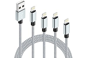 IDISON MFi Certified iPhone Charger 5 Pack[3/3/6/6/10FT] Extra Long Nylon Braided