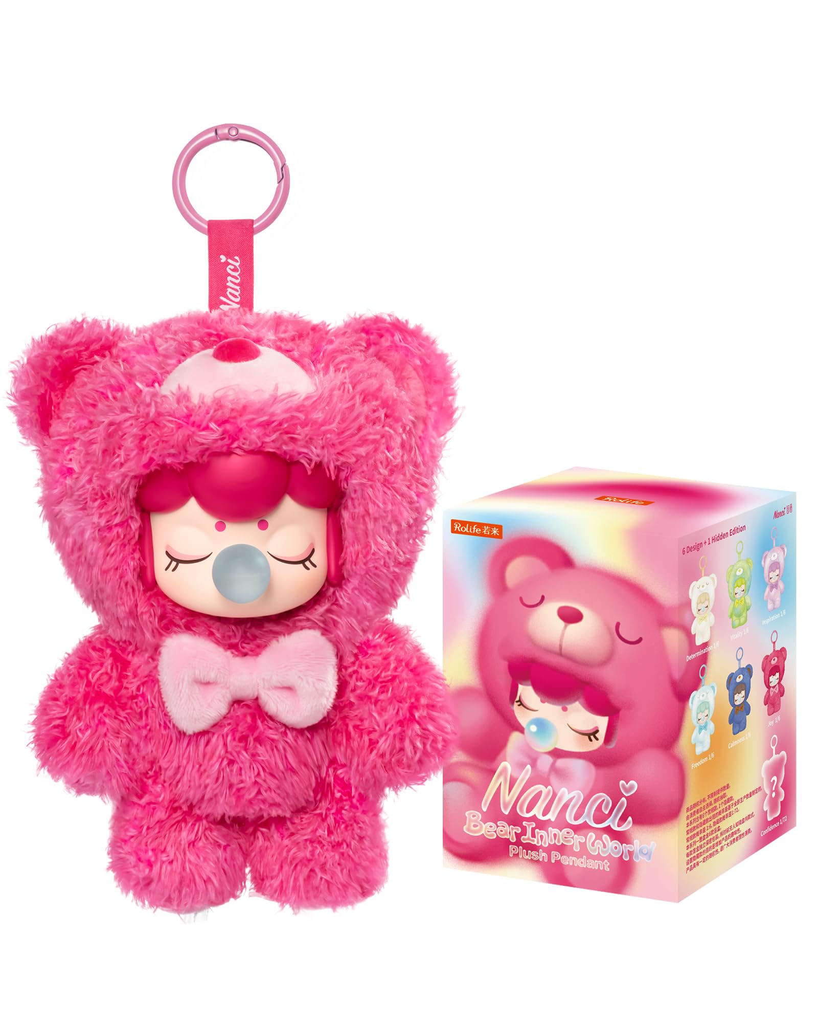 ROBOTIME Nanci Plush Blind Box, Sweet and Cuddly Collectible Plush Toy, Soft Kawaii Plush with Surprise Figure, Cuddle Gift for Teens and Adults (Nanci Bear Inner World)