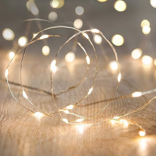 Miniatura 19 de ANJAYLIA 4 Pack Fairy Lights 33ft 100 LED String Lights Battery Operated Mini Twinkle Starry Lights for Wedding, Party, Christmas, Decor, Warm White