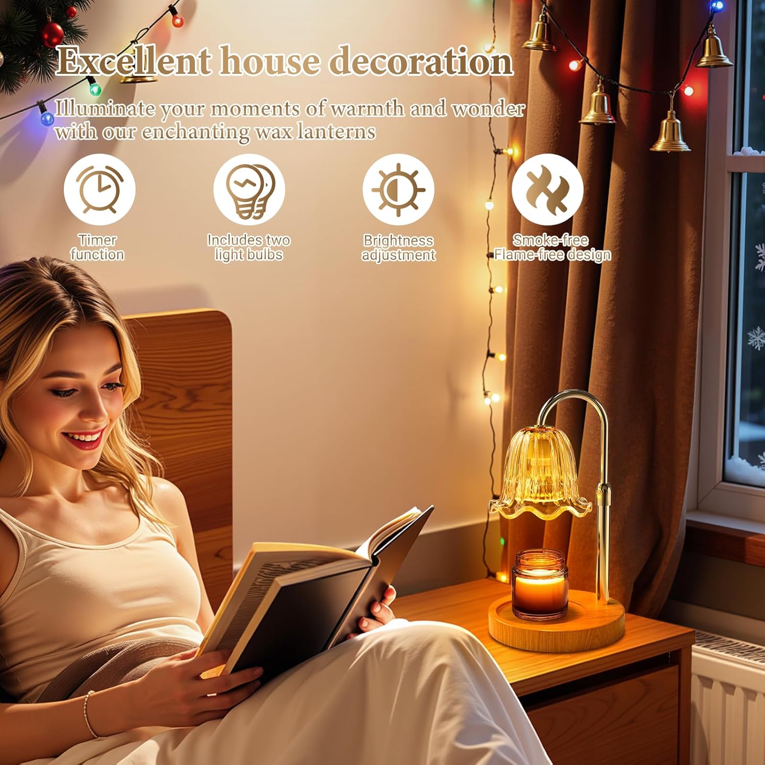 Candle Warmer Lp with Timer Dimmable Light & Adjustable