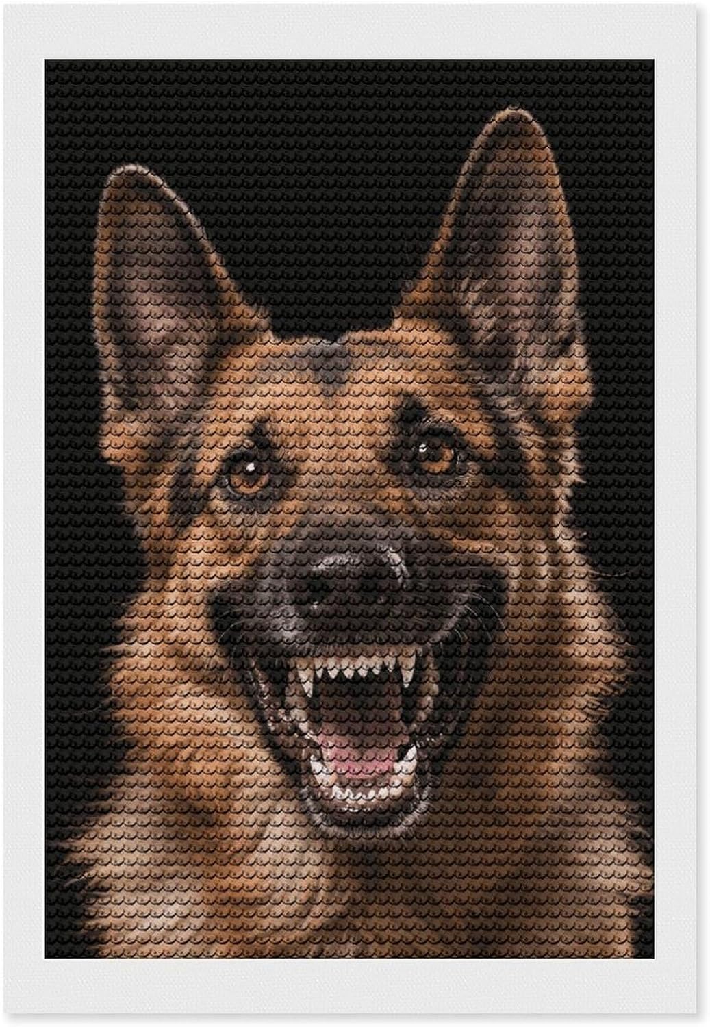 FodPand Dog Funny Diamond Painting Kits for Adults Beginners 8x12 Full Drill Diamond Art with DIY Tools Round 5d Diamonds Dots Crafts Gem Art Paint by Diamonds for Home Wall Decor Relaxing Gift