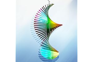Vibrant Rainbow Wave Wind Spinners: A Mesmerizing Kinetic Art for Your Outdoor Space