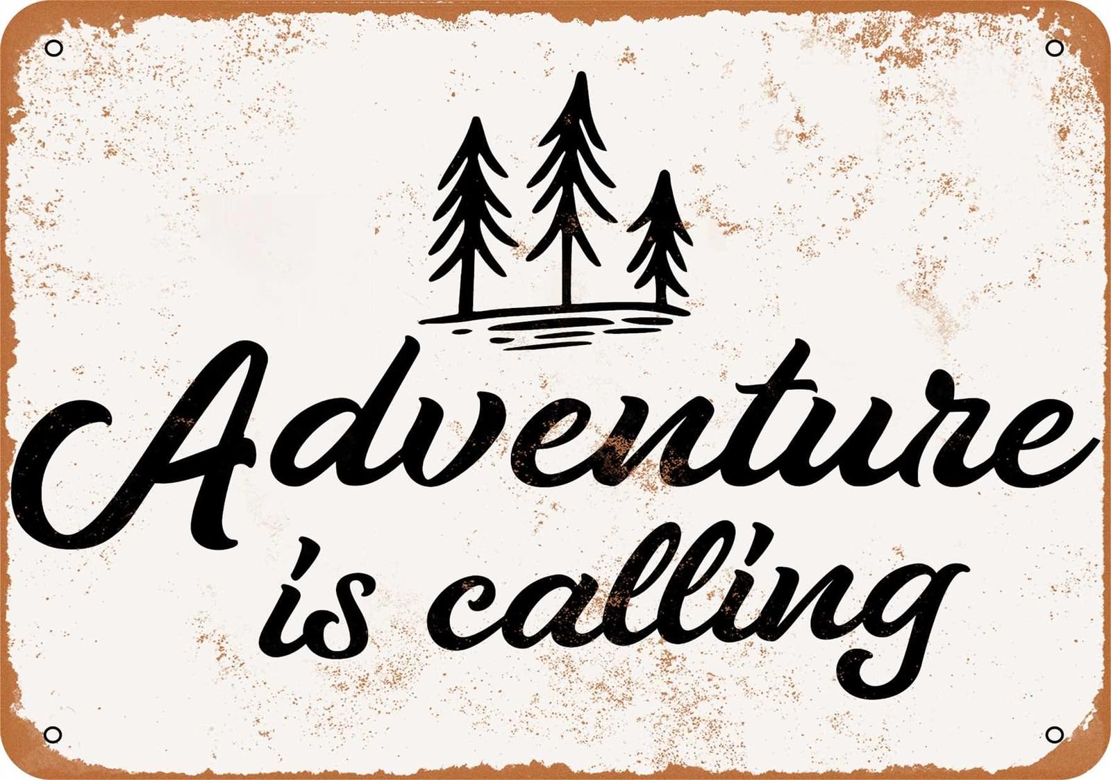 Miaomansenstore Metal Sign - Adventure Is Calling 2 - Vintage Look Home Decor