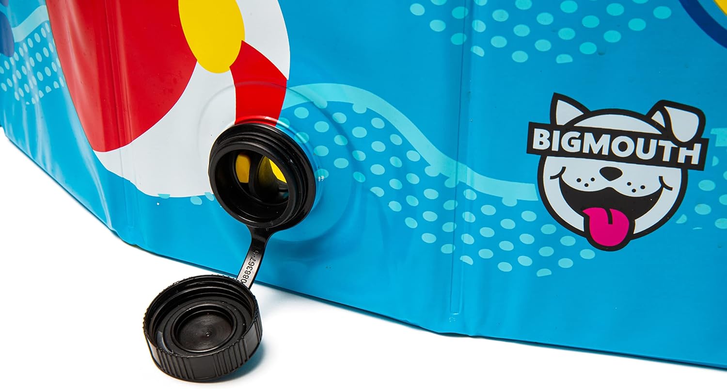 Foldable Dog Pool Collapsible Hard Plastic Pet Swimming Pool Portable Dog Bath Tub Kiddie for Small Medium Dogs Cats Kids 47" Patterned Color