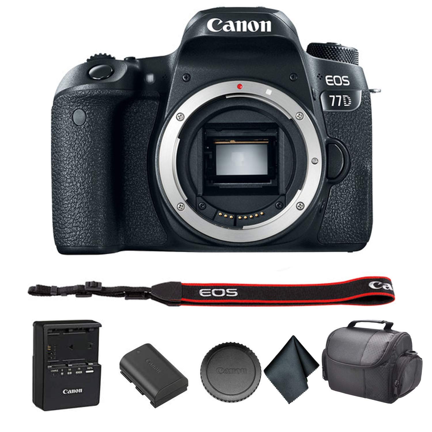 Canon Eos 77d Dslr Camera Bundle Kit With Carrying Case