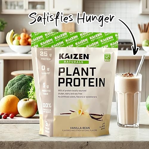 Miniatura 6 de Kaizen Naturals Plant Protein  Vanilla  25g Protein Clean  See The Test Results  5 Proteins  No Artificial Ingredients  Dairy Free  Soy Free  Gluten