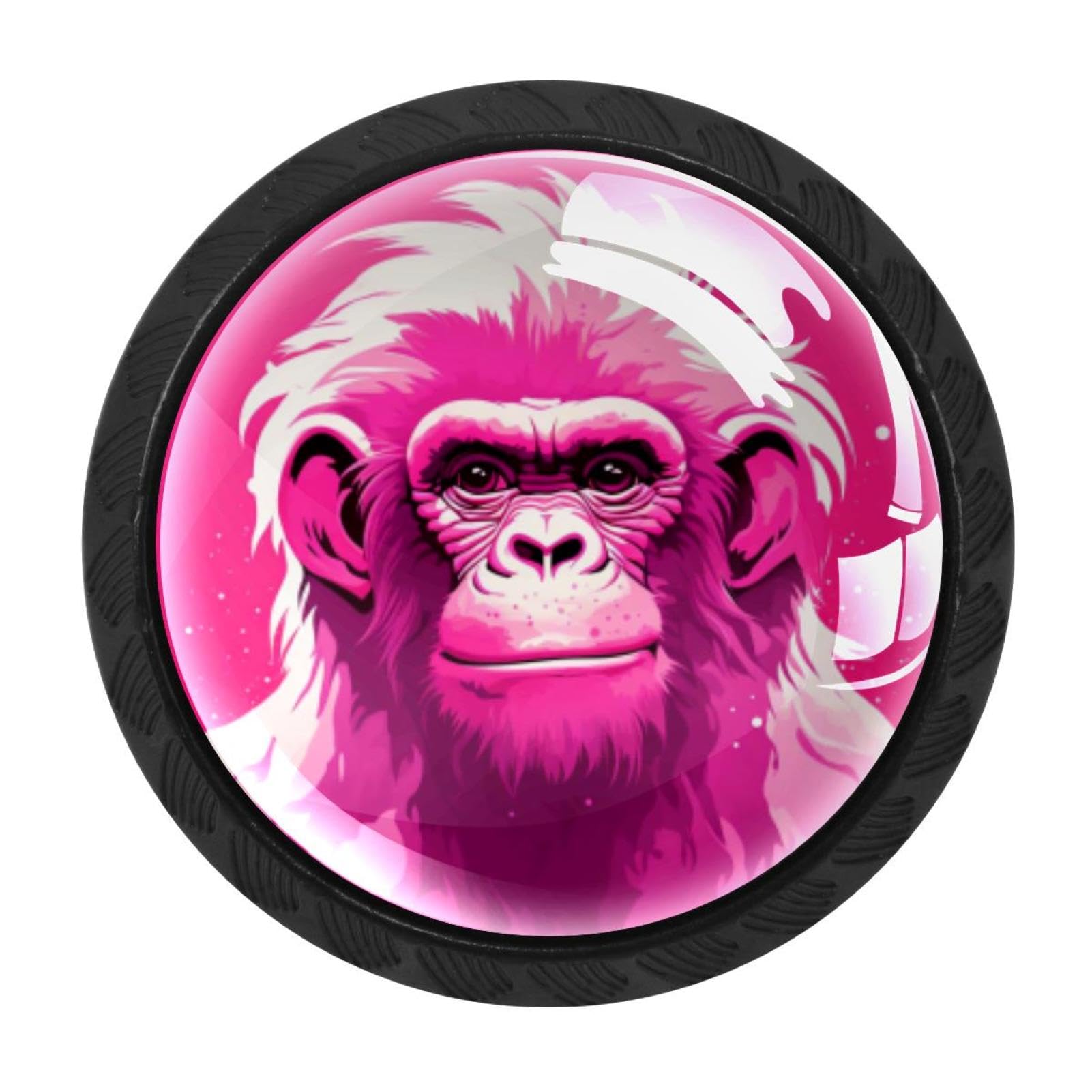 Chenzzzz Multicolored 09 Pink Monkey Orangutan Drawer Knobs Pull Handle Crystal Glass Circle Shape Cabinet Drawer Pulls Cupboard Knobs With Screws For Kitchen Cupboard Dresser Wardrobe Etc