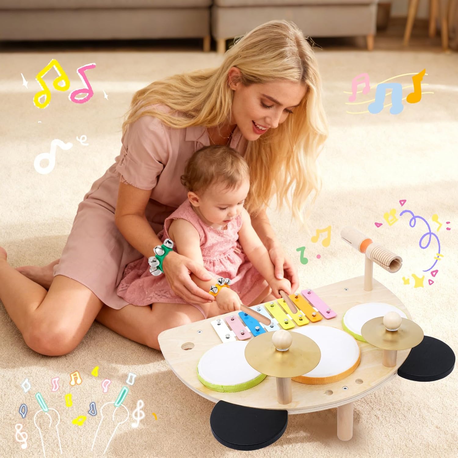 Baby Musical Toys, Montessori Toys, Kids Drum Set