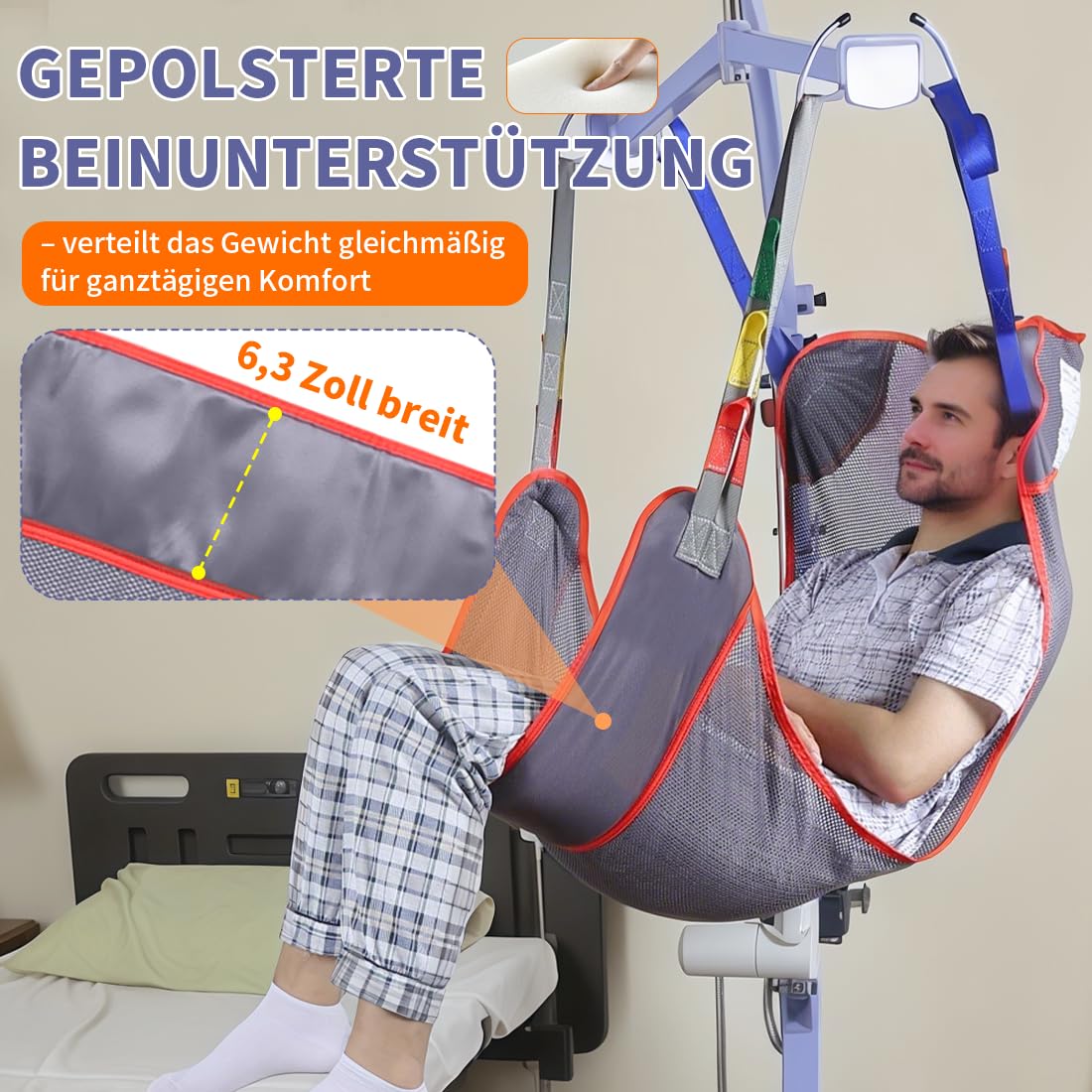 EZ Assistive Correa universal para pacientes de cuerpo completo, para posicionamiento de cama y asistencia al baño, correa de transferencia para personas mayores, bariátricos, discapacitados,