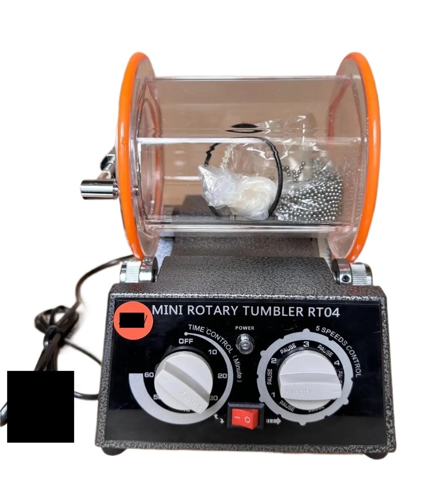 CUDTAPI Rotary Tumbler Cylinder Roller Jewelry Polisher Polishing Roll Barrel Capacity 3 Kg Rotary Drum Bucket Polishing Machine