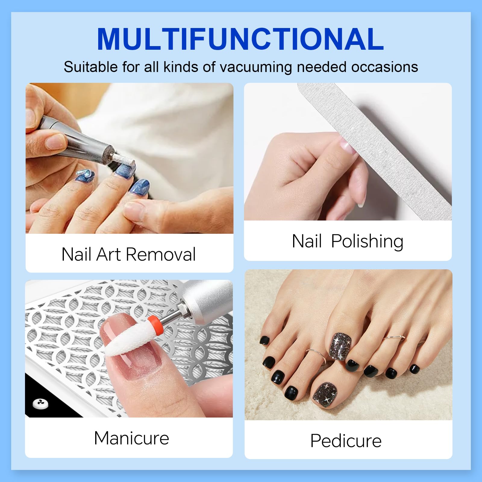 MIRAGE LAYON Nail Dust Collector - Ultra-Quiet & Powerful Dust