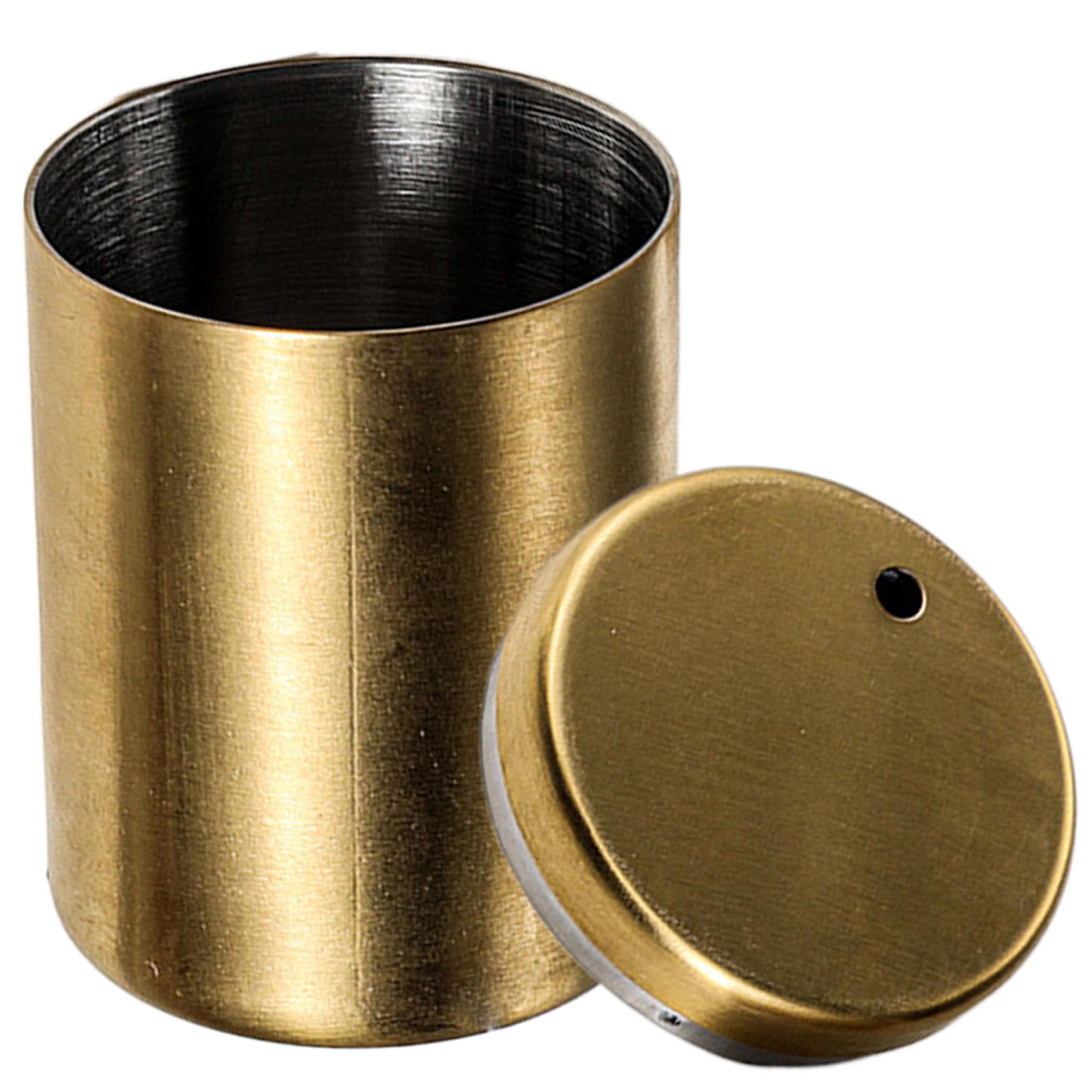 Otbushit 2PCS Stainless Steel Toothpick Holder 3.1x2.6x4.5in Large Capacity Thickened Toothpick Dispenser, Portable Storage Container for Kitchen Restaurant Party Travel, Gold Tooth Pick Holder