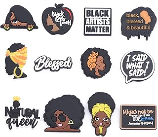 UNN Shoes Charms Black lives Matter Decoration for Kids Girls Adult Women Birthday Gifts Party Supplies