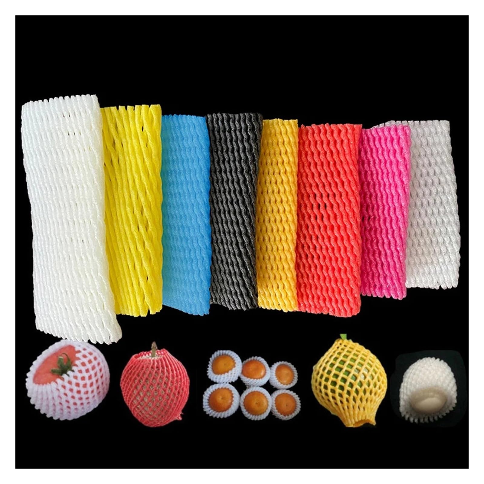 Bolsas de malla reutilizables para frutas y verduras, embalaje protector para artículos frágiles, bolsas de transporte a prueba de golpes con acolchado de espuma (azul, 13 x 6 cm)