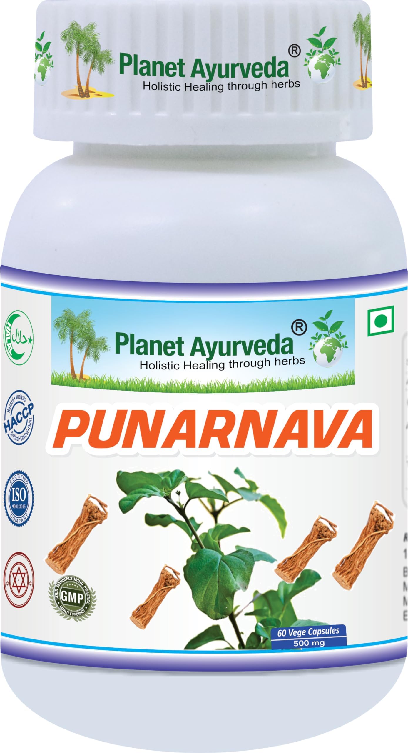 Punarnava Capsules - 60 Capsules, Promote Healthy Kidney Function and Fluid Balance Naturally