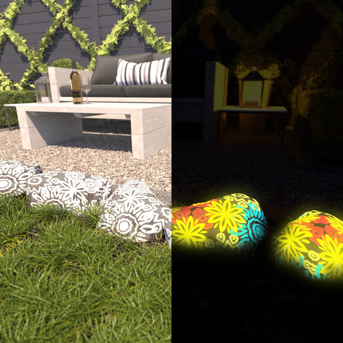 TFC farba świetlna UV Glow In The Dark kolor dzienny: RAL1013 perłowy biały – kolor nocny: RAL5015 błękitny 100 g
