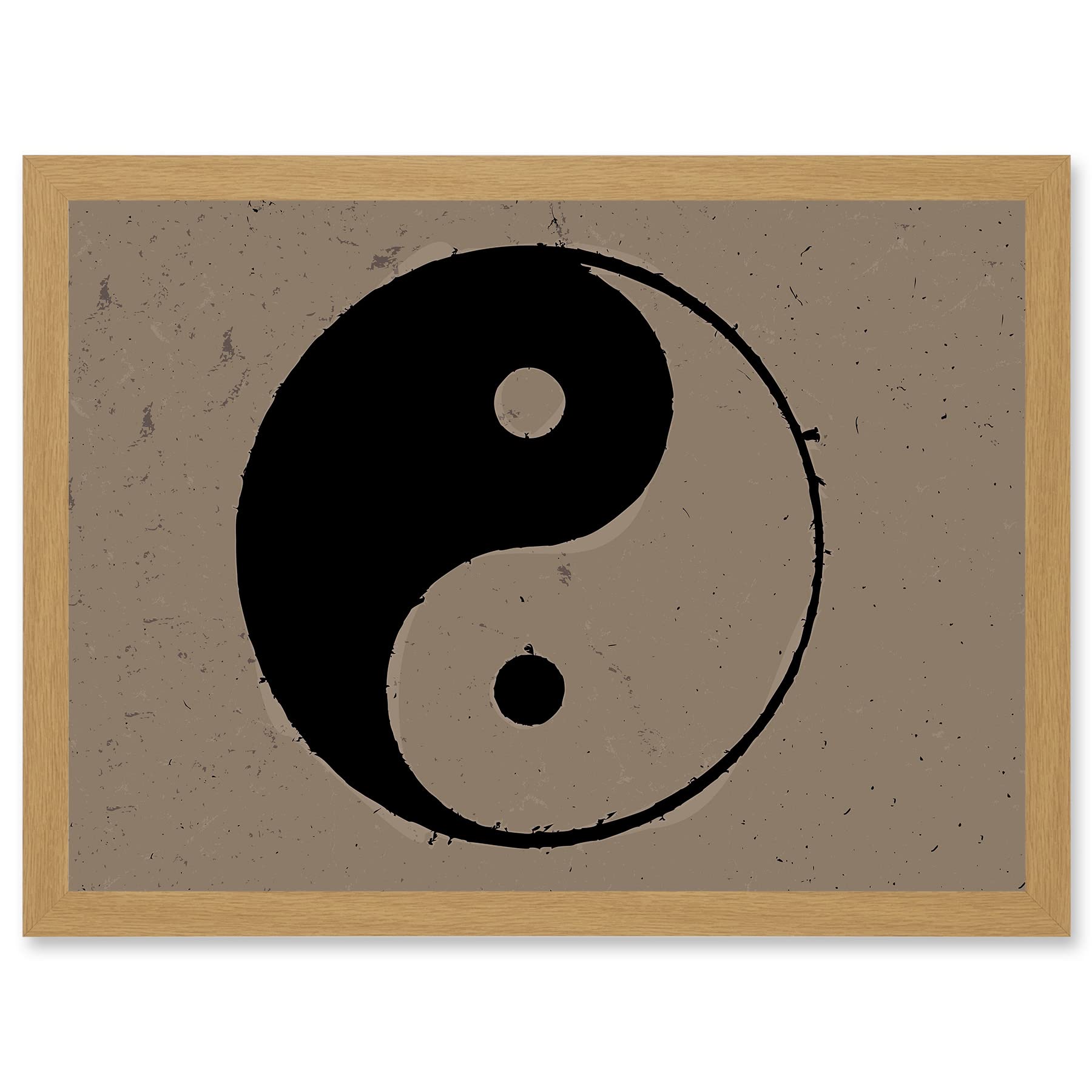 Artery8 Taoist Philosophy Yin Yang Black White A4 Artwork Framed Wall Art Print