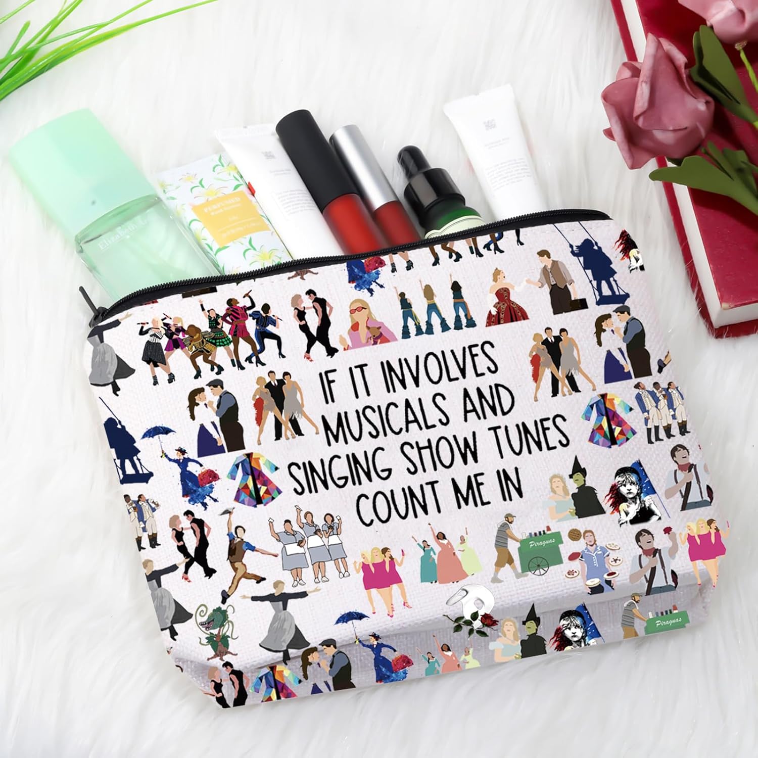 Musical Theater Gift If It Involves Musicals And Singing Count Me In Musical Makeup Bag (Involves Musicals Bag) - Image 5