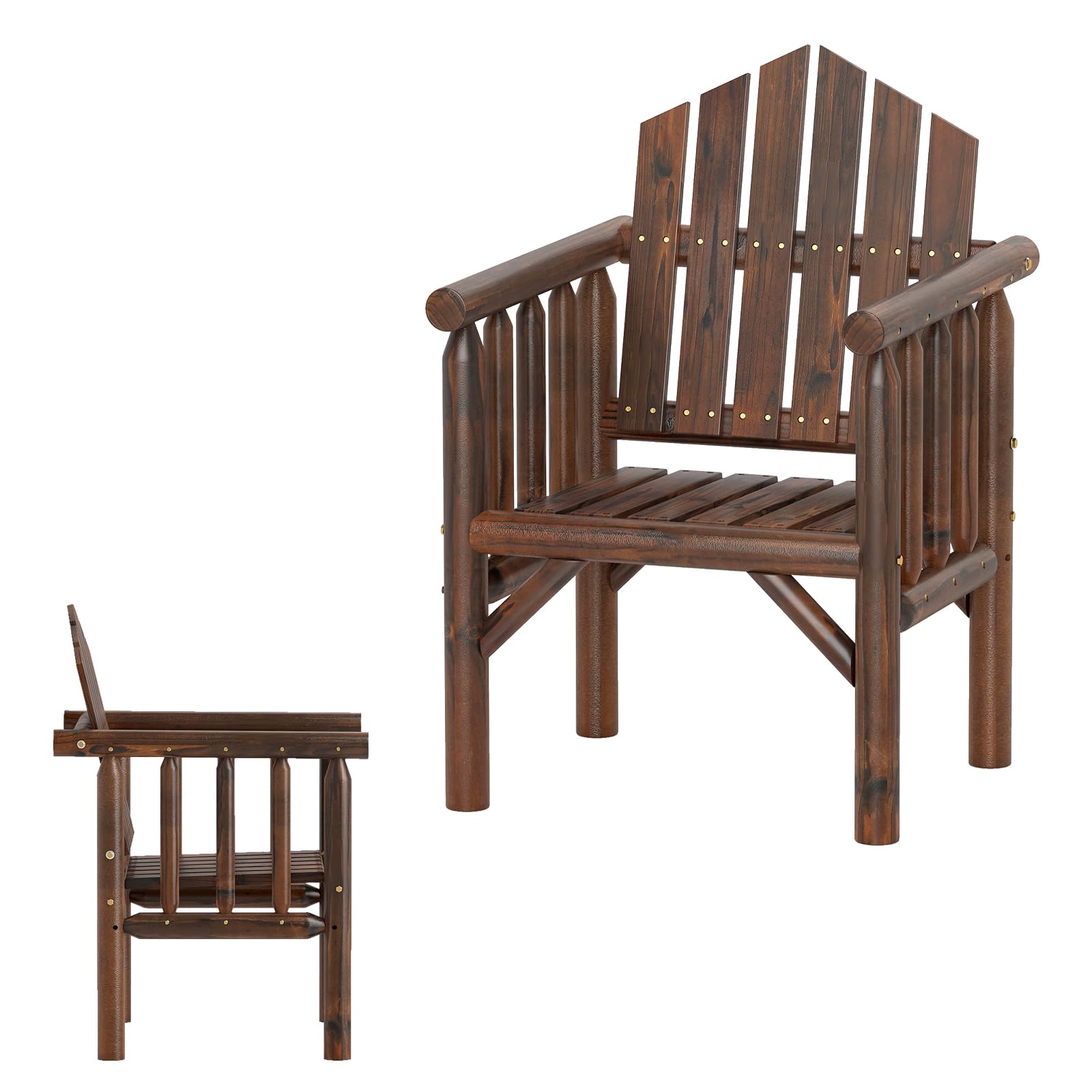 Fauteuil de Jardin Ergonomique en Bois Massif Premium Marron