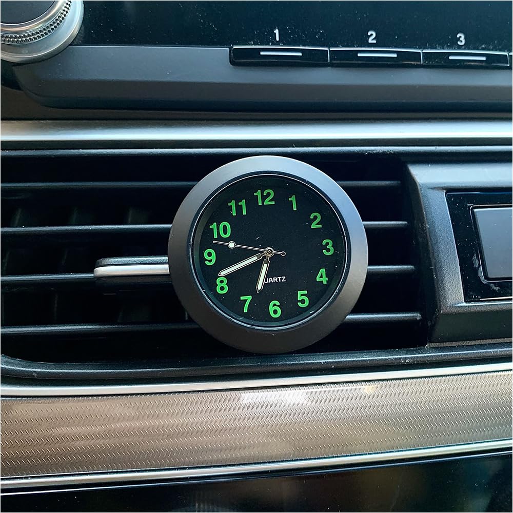 Car Clock, for Audi SQ8 SQ8 e-tron TTRS TTSCoupe TT Coupe, Car Dashboard Accessories Small Round Onboard Air Vent Clocks Watch Mini Digital Timer.,B