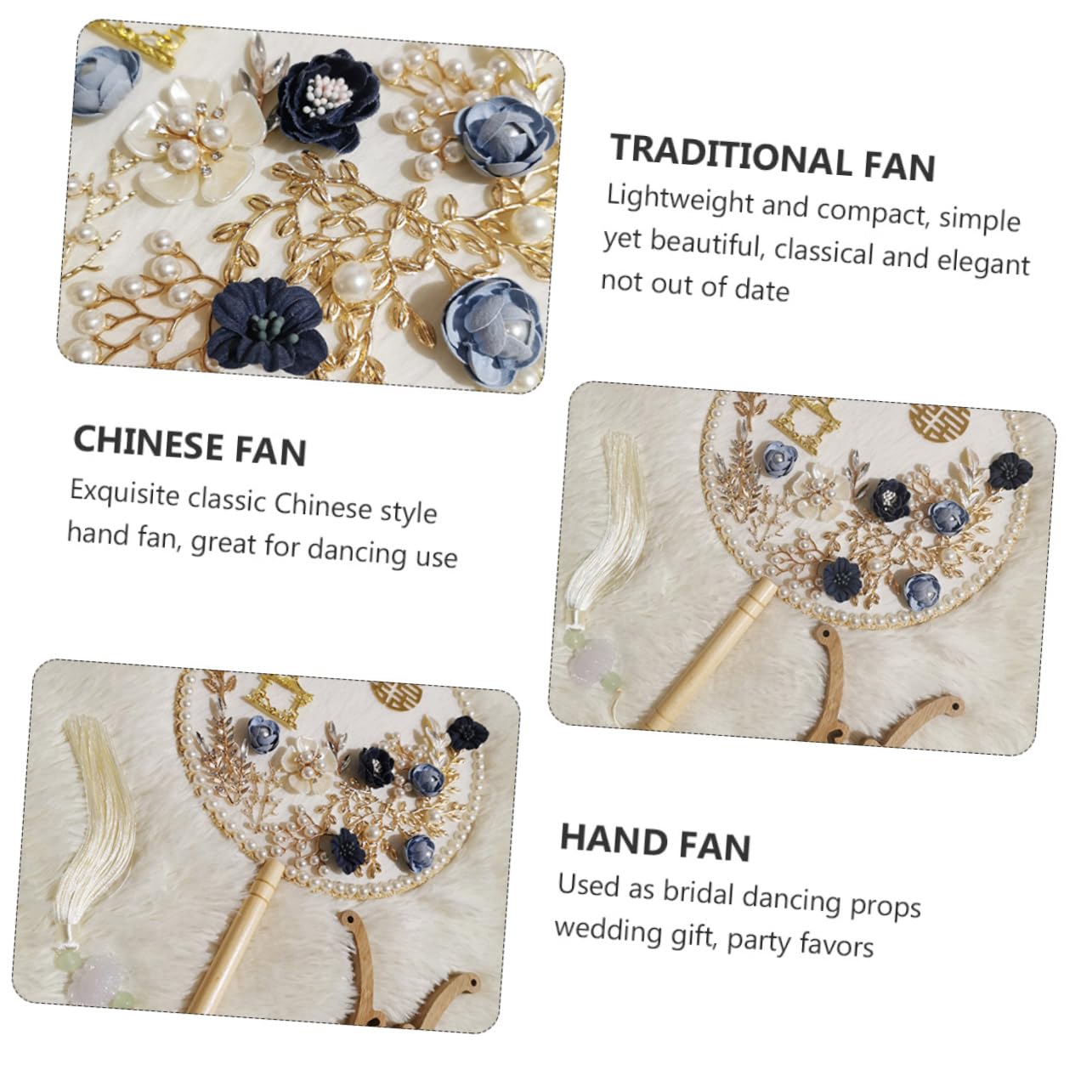 Hochzeit Brautdekorationen Braut Bachelorette Freundin Fans Für Party Dressing Zu Großen Hand Fan Hochzeitsgeschenke Runde Dekorative Seide Antiken Stoff