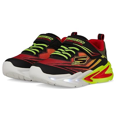 SKECHERS KIDS Flex Glow Ultra 400139L (Little Kid/Big Kid) Boys Shoes Black/Red