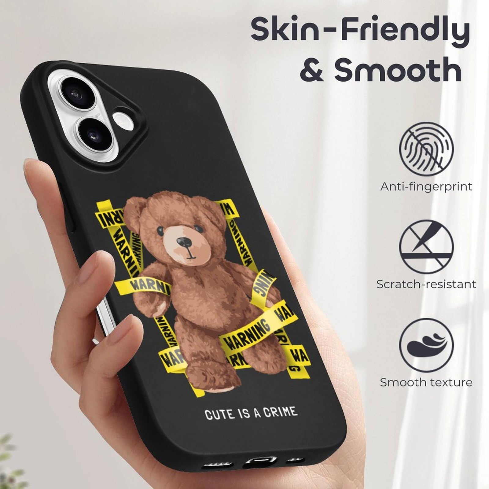 Amazon.co.jp: Iphone16ケース かわいい くま 熊柄 熊