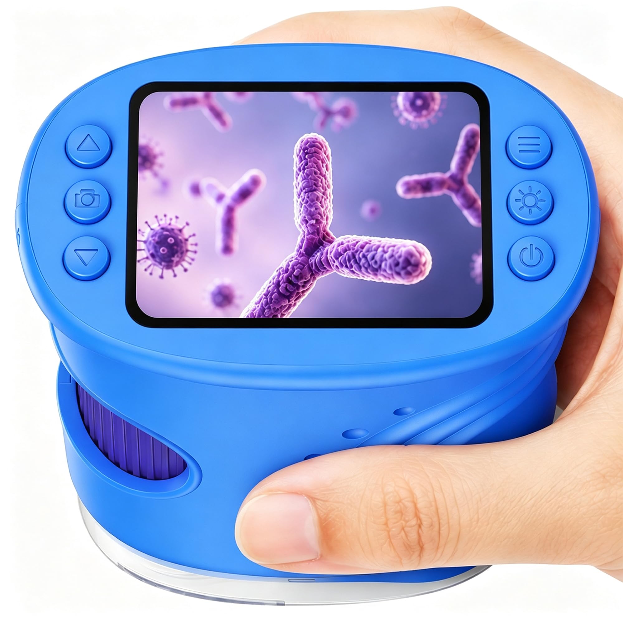 Portable 1000X Kids’ Microscope, Blue