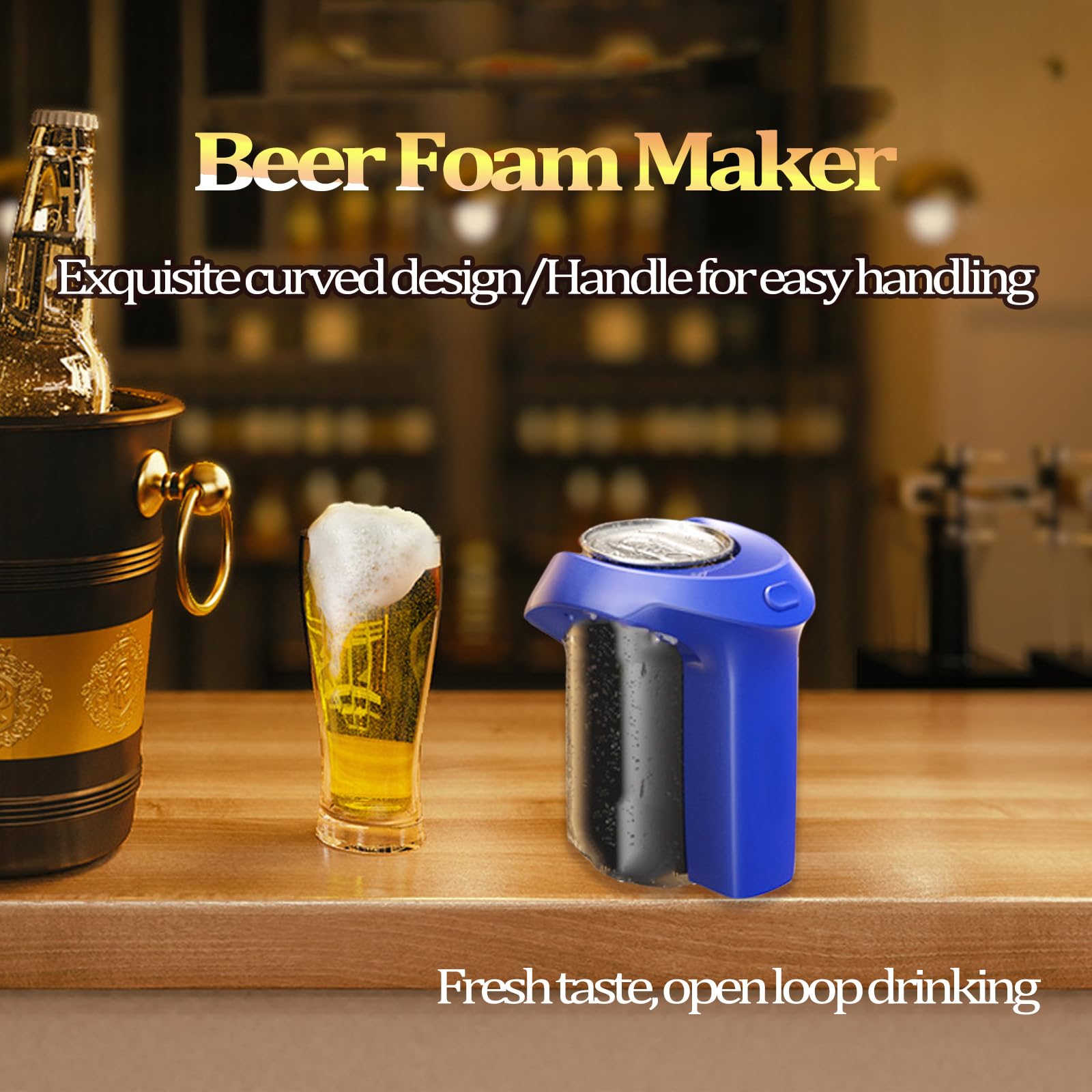 YJSG Beer Foam Maker, Canned Beer Draft System,Small Beer Machine Dispenser, Converts Can into Draft, Gift for Men