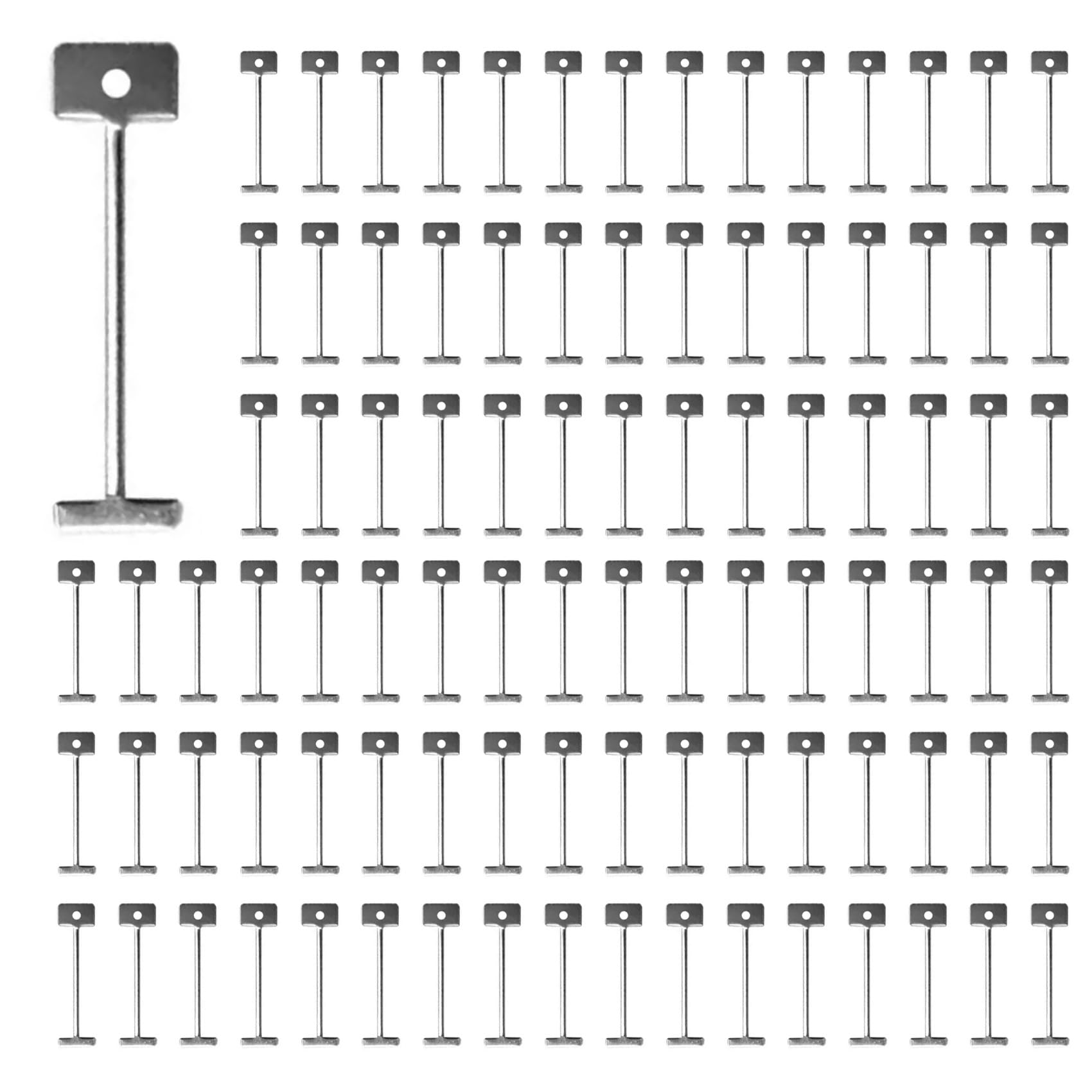 Uikdjgu 1000Pcs Tile Leveling System For Tile Laying Reusable Steel Needles Flooring Replaceable Pin Tiling Construction Tools